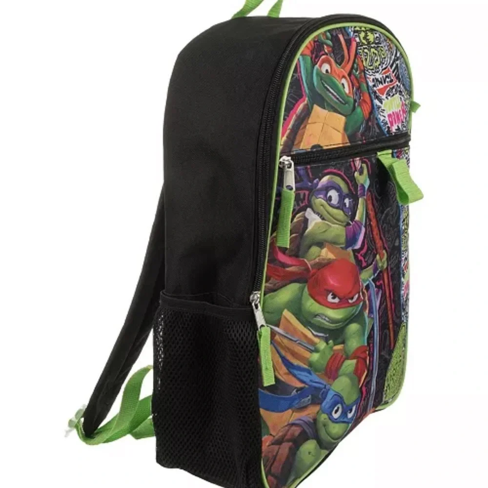 NWT‎ Bioworld Teenage Mutant Ninja Turtles Licensed Backpack 5 Piece Set